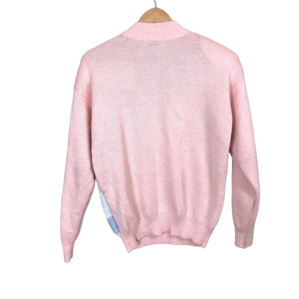 White Stag Vintage 1980s Pastel Polar Bear Grandmacore Sweater Size Medium - Picture 4 of 5